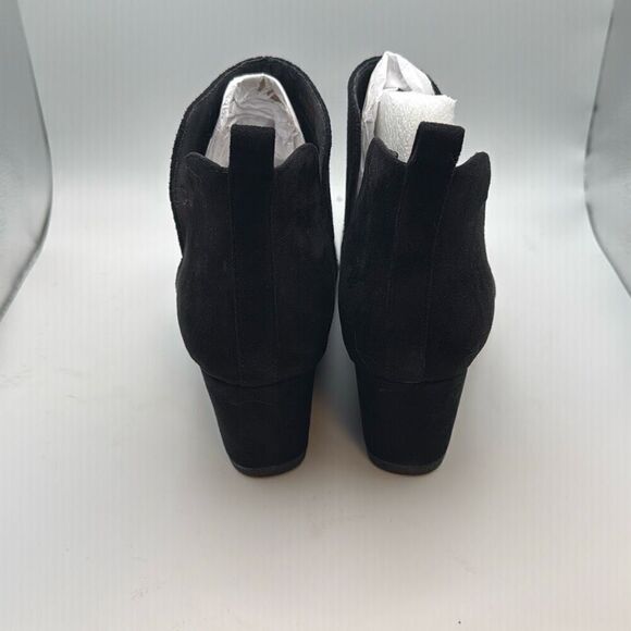 CUSHIONAIRE Women's Pull On Wedge Bootieโ- Soft Vegan Suede SIZE 10 BLACK - Picture 5 of 8